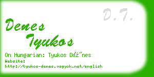 denes tyukos business card